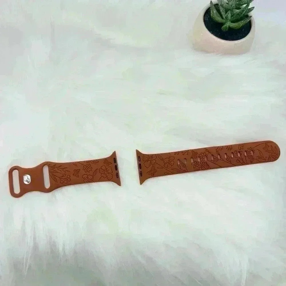 New Floral  Fall Design Apple Watch Bands  42mm 44mm 45mm 49mm Brown
